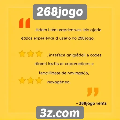 Experiência do usuário no 268jogo é elogiada por jogadores